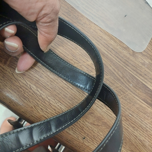 Kenneth Cole Reaction Large Black Weaved Over-shoulder Tote Bag - Picture 8 of 15